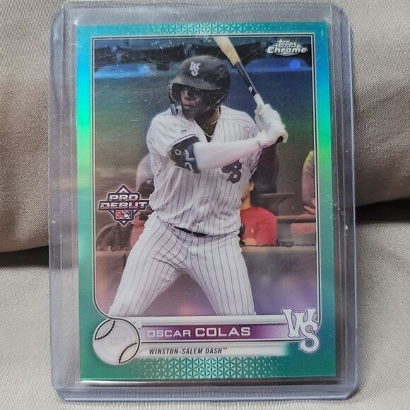 Oscar Colás Pro Debute holographic Topps Chrome rookie card no. PDC-153 - Picture 1 of 14
